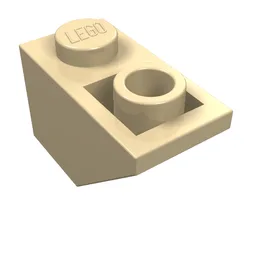 Brick Sloped Inverted 45° 2 x 1 / Tan