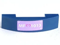 Slope, Curved 4 x 1 x 2/3 Double with 'MF 1013' Pattern (Sticker) - Set 41013