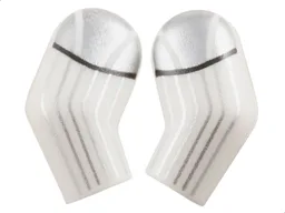 Arm, (Matching Left and Right) Pair with Silver Armor, Stripes and Black Lines Pattern / White