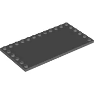 Plate Special 6 x 12, Studs on 3 Edges / Dark Bluish Gray