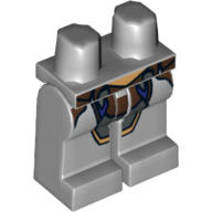 Lego Hips and Light Bluish Gray Legs with Gold and Dark Bluish Gray Armour Print / Light Bluish Gray