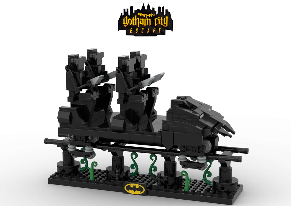 Lego Roller coaster - Bat-man Gotham City Escape - Parque Warner Madrid
