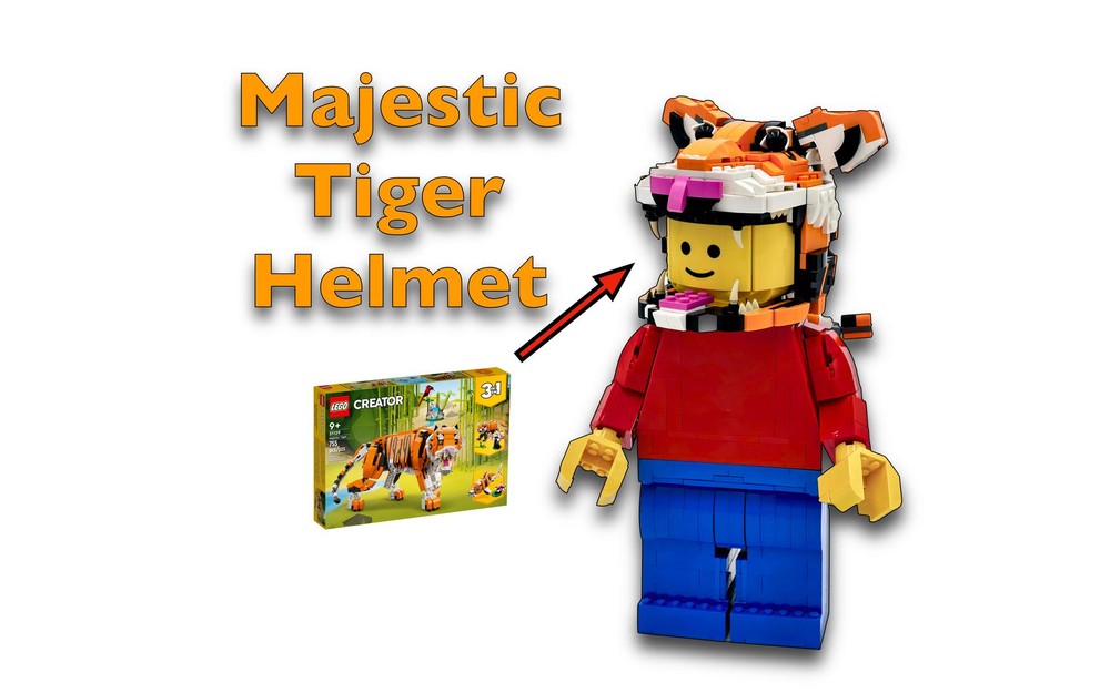 Lego Up-Scaled LEGO Minifigure Accessory - Majestic Tiger Helmet