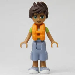 Liam - Bright Green/Yellow Shirt, Sand Blue Trousers, Life Vest
