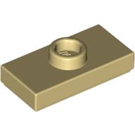 Lego Plate Special 1 x 2 with 1 Stud with Groove (Jumper) / Tan