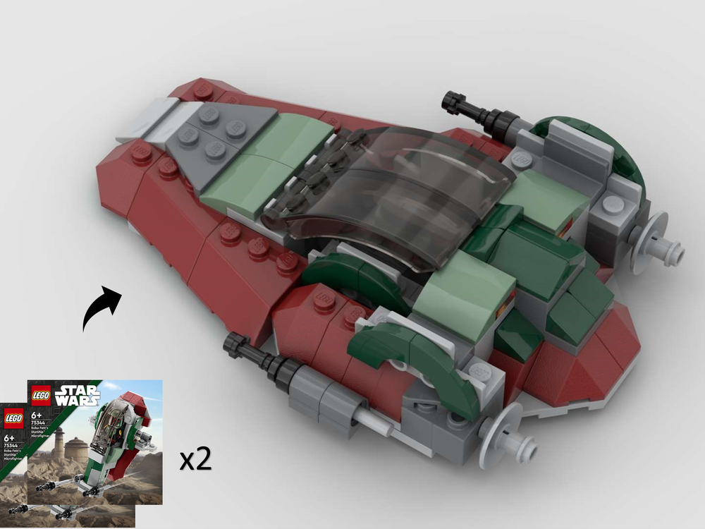 Lego A-Wing - Alternate Build of 2 x 75344 Boba's Starship