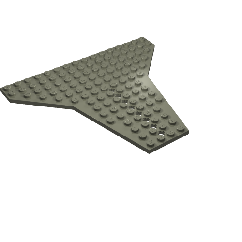 Lego Wedge, Plate 16 x 14 Shuttle / Dark Gray