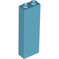 Brick 1 x 2 x 5 with Hollow Studs / Medium Azure