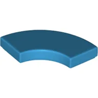 Tile 2 x 2 Curved, Macaroni / Dark Azure