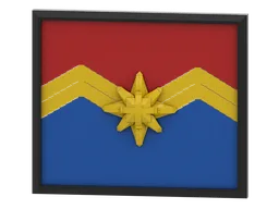 Framed Captain Marvel Logo