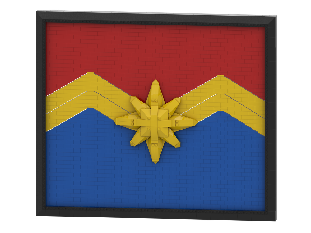 Lego Framed Captain Marvel Logo