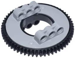Technic Turntable 60 Tooth with Black Top with Straight Teeth (18939 / 88738)