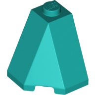 Lego Brick Wedged, Sloped 65° 2 x 2 x 2 Corner / Dark Turquoise