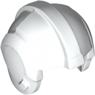 Lego Helmet Rebel Pilot, Center Ridge [Plain] / White