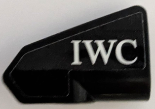 Lego Technic, Panel Fairing # 8 Very Small Smooth Short, Side B with White 'IWC' Pattern (Sticker) - Set 42165