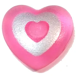 Clikits Icon, Heart 2 x 2 Large with Pin, Silver Heart Cutout Print / Trans-Pink
