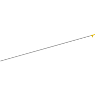 Lego Minifig Simple Hose Nozzle with 35L Black String / Yellow