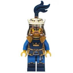 King, Dark Blue, Gold Armor and Crown with Dark Blue Plume