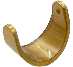Minifigure, Visor Standard with Metallic Gold Surface on Front and Edges only Pattern / Trans-Brown