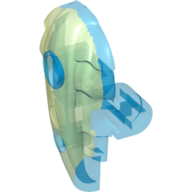 Lego Large Figure Torso Cover / Back Plate (Hydruka Morak) with Marbled Trans-Dark Blue Pattern