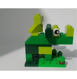 Green Elephant with a Bird