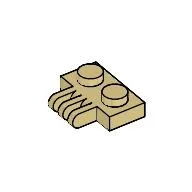 Hinge Plate 1 x 2 with 3 Fingers On Side / Tan