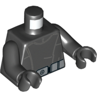 Lego Torso Jacket, Uniform, with Belt Print (Imperial Death Trooper), Black Arms and Hands / Black