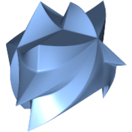 Lego Hair Angular Swept Sideways / Medium Blue