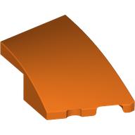 Lego Brick Wedged, Curved 3 x 2 with Stud Notch Right / Reddish Orange