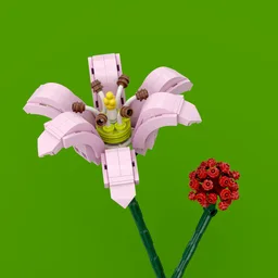 Pink Lily & Red Craspedia