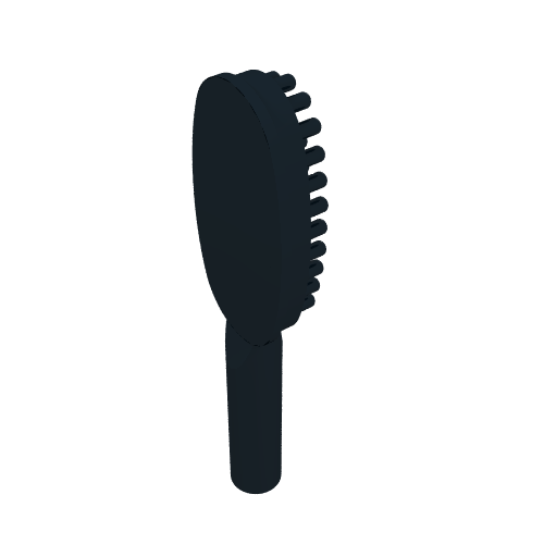 Lego Equipment Hairbrush Short Handle [10mm] / Black