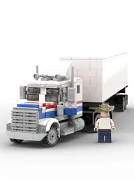 LEGO® 5580 Model Team Highway Rig downsized to Minifig Scale