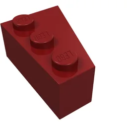 Brick Wedged, Angled 3 x 2 Left / Dark Red