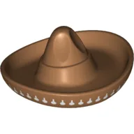 Hat Sombrero with White Guitars Print / Medium Nougat