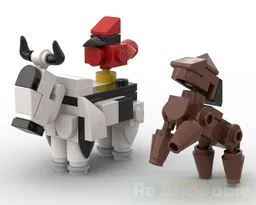 Cow, Horse, and Bird