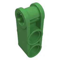 Technic Axle and Pin Connector Perpendicular 3L with 2 Pin Holes / Bright Green
