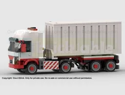 Cabover with 20ft Container trailer