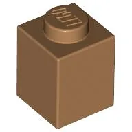 Brick 1 x 1 / Medium Nougat