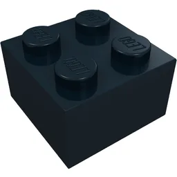 Brick 2 x 2 without Inside Ridges / Black