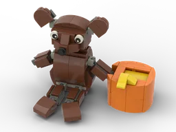 Teddy bear with honey pot