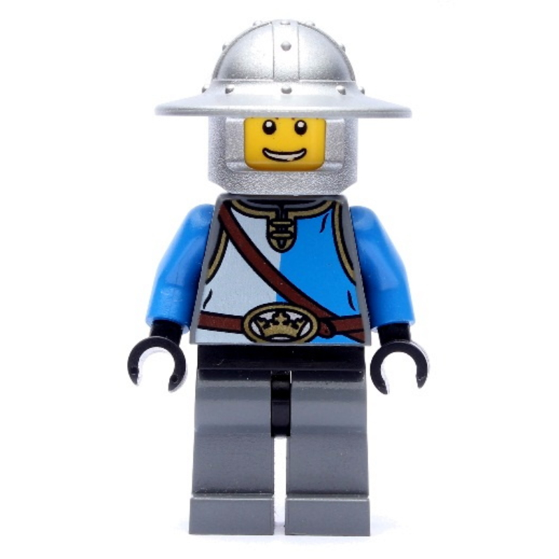 Lego Knight, Blue, Wide Brim Helmet