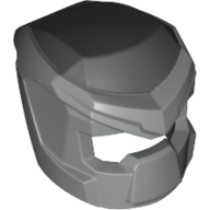 Lego Helmet, Mech with Open Visor Small and Metallic Silver Print / Black