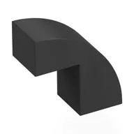 Brick Curved 1 x 2 x 1 2/3 with 1 Cutout / Pearl Titanium