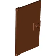 Door 1 x 4 x 6 Smooth with Chamfered Handle Plinth / Reddish Brown