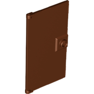 Lego Door 1 x 4 x 6 Smooth with Chamfered Handle Plinth / Reddish Brown