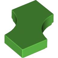 Lego Tile Special 2 x 2 with 2 Quarter Round Cutouts / Bright Green