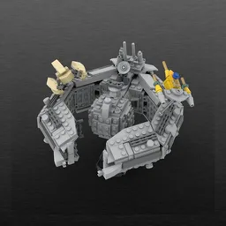 Midi-scale lucrehulk and starfighter battle
