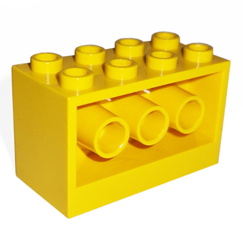 Lego Brick 2 x 4 x 2 with Holes on Sides / Yellow