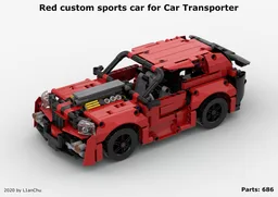 Red custom sports car for Car Transporter