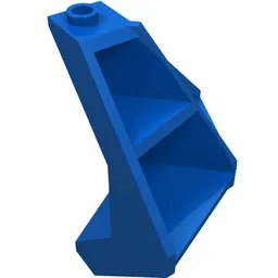 Panel 4 x 4 x 6 Corner Convex Ribbed / Blue